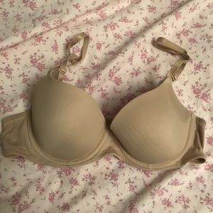 VS Pink Lightly Lined Bra 34B Tan Used Condition
